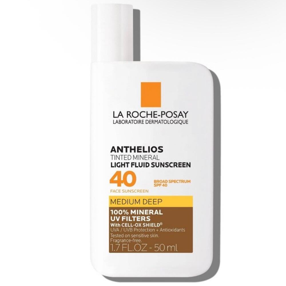 La Roche Posay Anthelios 40 Tinted Mineral Light-Fluid Sunscreen - Medium Deep - Picture 1 of 10